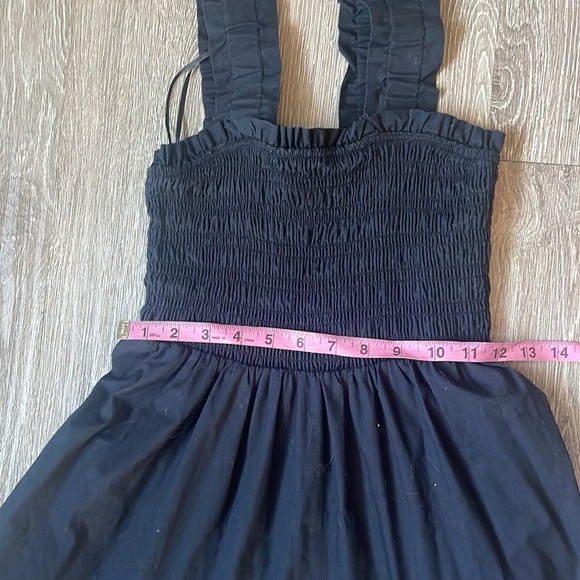 Abercrombie and fitch smocked bodice size small- Black Ruffle long dress tank - Picture 5 of 8
